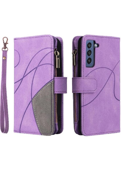 Kart Yuvası Standı Kickstand Koruyucu ile Samsung Galaxy S21 Fe Için Kılıf (Yurt Dışından)