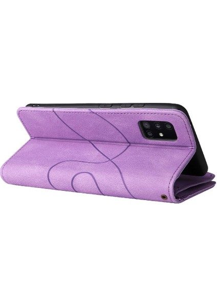 Samsung Galaxy A51 5g Kickstand Koruyucu Iki Renkli Dikiş Için Kılıf (Yurt Dışından)