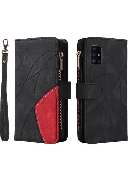 Samsung Galaxy A51 5g Kickstand Koruyucu Iki Renkli Dikiş Için Kılıf (Yurt Dışından)