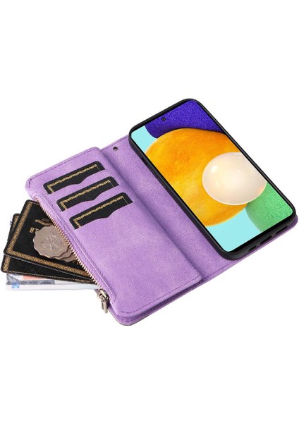 Kart Yuvası Standı Kickstand Dokuz ile Samsung Galaxy Case 5G/A52S Için Kılıf (Yurt Dışından)