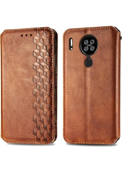 Blackview A80/A80S Cüzdan Fonksiyonu Için Kılıf Moda Tasarım Deri Çanta (Yurt Dışından)
