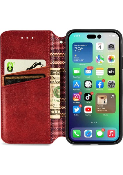 Apple IPhone 14 Için Kılıf Artı Deri Kılıf Zarif Iş Cüzdan Flip (Yurt Dışından)