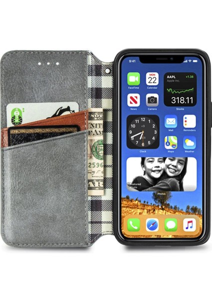 Apple IPhone 12 Mini Kapak Kapak Kılıf Cüzdan Fonksiyonu Için Kılıf (Yurt Dışından)