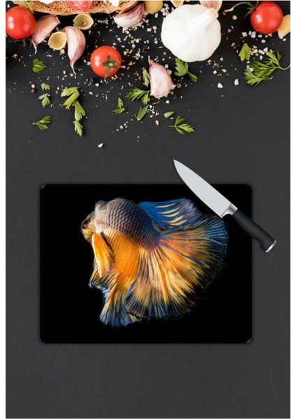 Deniz Canlıları | Cam Kesme Tahtası | 25 x 35 cm modelleri