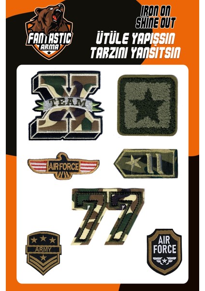 Ütü ile Yapışan Nakış, Süzene, Dokuma Karışık Arma Patch Yama Seti Askeri, Air Force, Army Model