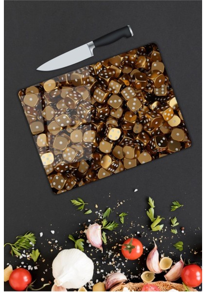 Zarlar | Cam Kesme Tahtası | 25 x 35 cm