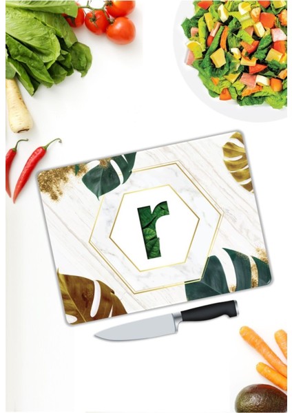 R Harfli | Cam Kesme Tahtası | 25 x 35 cm modelleri