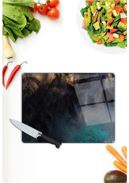 Gökyüzü | Cam Kesme Tahtası | 25 x 35 cm