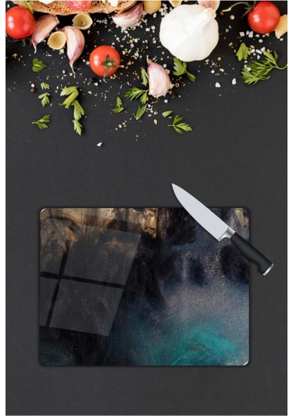 Gökyüzü | Cam Kesme Tahtası | 25 x 35 cm modelleri