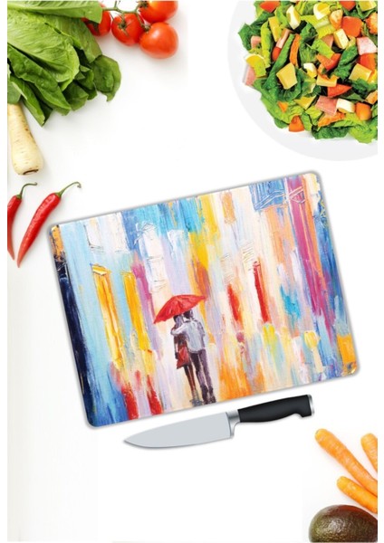 Kadın ve Adam | Cam Kesme Tahtası | 25 x 35 cm modelleri