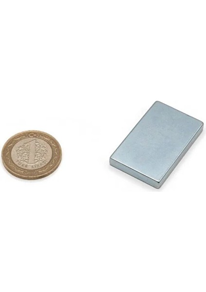 1 Adet 40X25X5 mm Neodyum Mıknatıs - Dikdörtgen