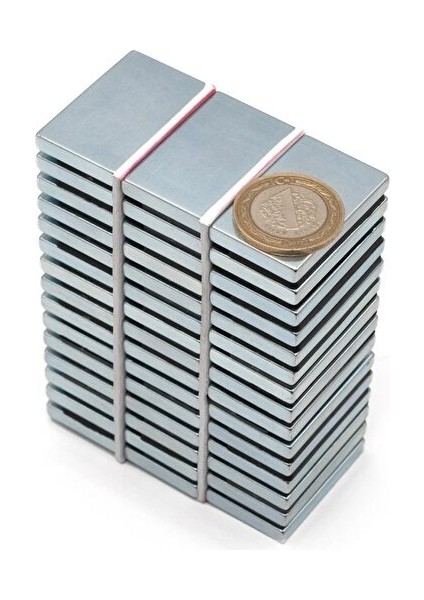 1 Adet 40X25X5 mm Neodyum Mıknatıs - Dikdörtgen