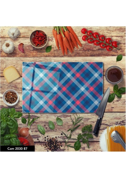 Cam Kesme Tahtası | Baskılı Kesim Tablası | Temperli 25 x 35 cm