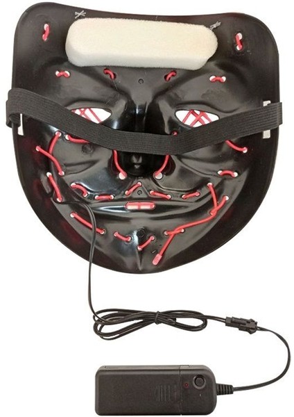 Kumandalı Sarı Renk Neon LED Işıklı Maske 1 Adet Hawai Retro Hallow fiyatları