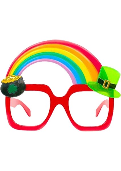 Gökkuşağı Şeklinde Rainbow Parti Gözlüğü Camsız 15X12 cm 1 Adet Hawai Retro fiyatları