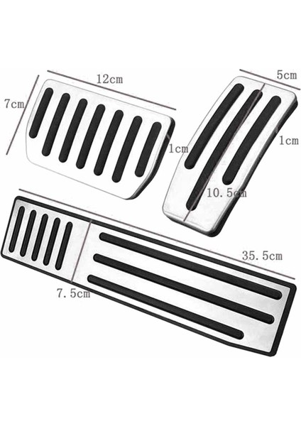Sant Kuee Araba Paslanmaz Çelik Ayak Pedalı Pedleri Kapak Fren Gaz Pedalı Dinlenme Pedalı Olmayan Matkap Aksesuarları Model x Model S (Yurt Dışından)