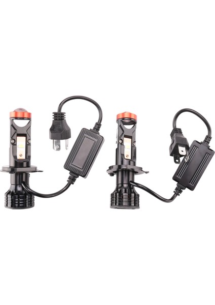 H4 LED Mini Projektör 3D Lens 90 W 25000LM Motosiklet Far Otomobil Ampul Dönüşüm Kiti Hi/lo Işın (Yurt Dışından)