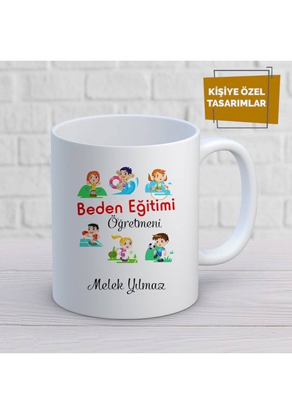 Kişiye Özel Isim Yazılabilir Bedeneğitimi Öğretmeni Kupa Bardak