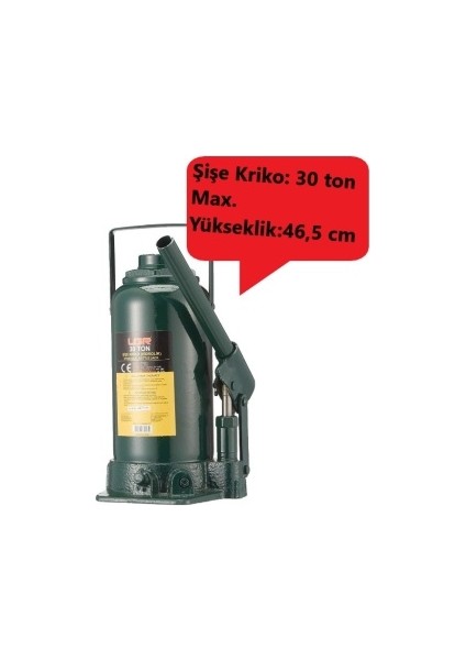 UGR 30 Ton Şişe Kriko - Araba - Tekne - Kamyon - Minubüs - Makine Yük Kaldırma