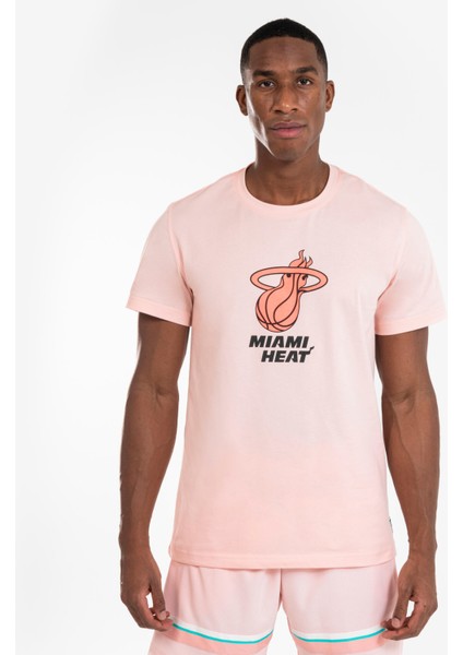 Tarmak Yetişkin Pembe Spor Tişörtü NBA Miami Heat TS 900 - Basketbol