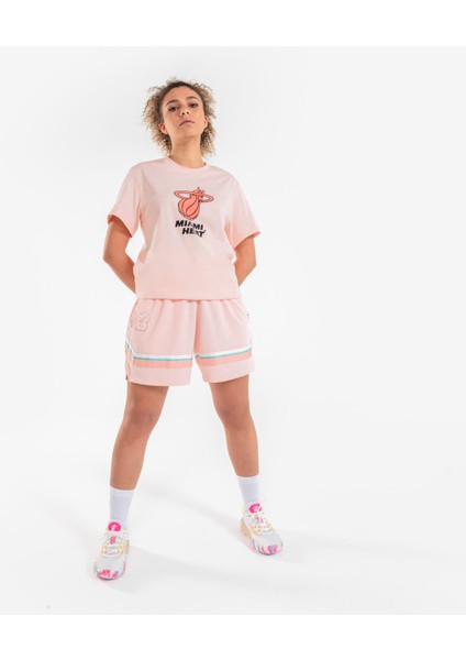 Tarmak Yetişkin Pembe Spor Tişörtü NBA Miami Heat TS 900 - Basketbol fırsatları
