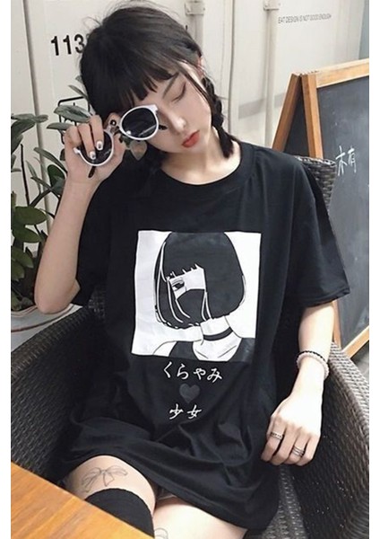 Anime Girl Masekeli Harajuku T-Shirt