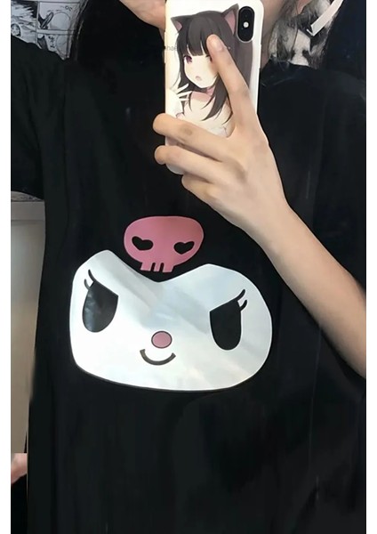 Kuromi Harajuku Siyah T-Shirt