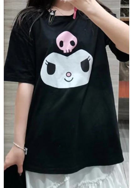 Kuromi Harajuku Siyah T-Shirt fiyatları