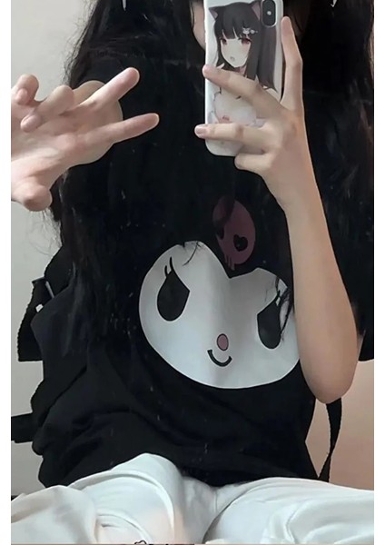 Kuromi Harajuku Siyah T-Shirt fırsatları