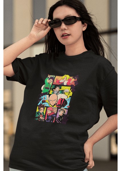 Anime Erkek Kahramanlar Tişört