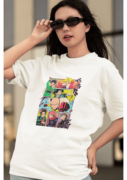 Anime Erkek Kahramanlar Tişört