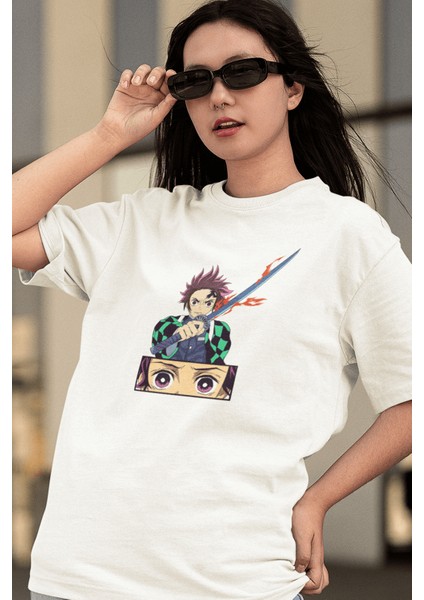 Demon Slayer Tanjiro Eyes Tişört fırsatları