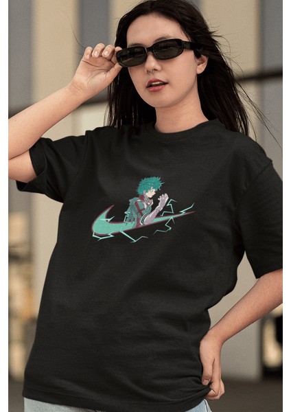 My Hero Academia Deku Minimal Logo Tişört modelleri