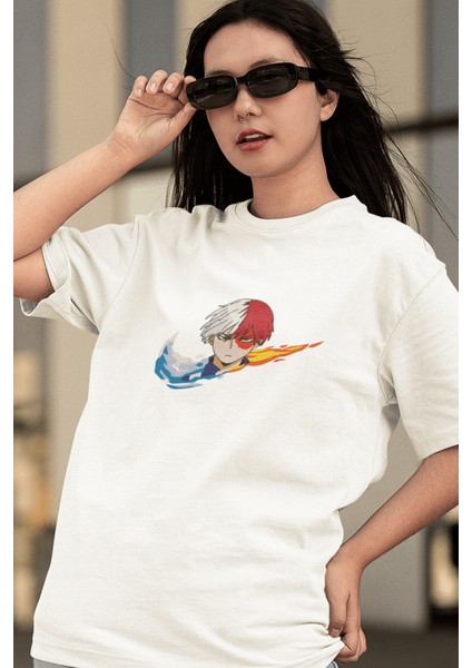 My Hero Academia Todoroki Minimal Logo Tişört fırsatları