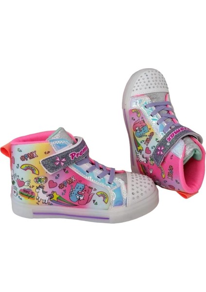 Kız Çocuk Işıklı Taban Rengarenk Bilekli Sneaker fiyatları