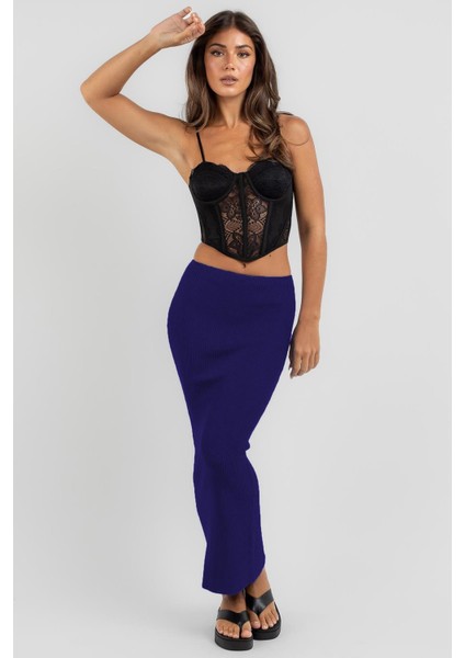 Saks Basic Uzun Triko Etek MG1813