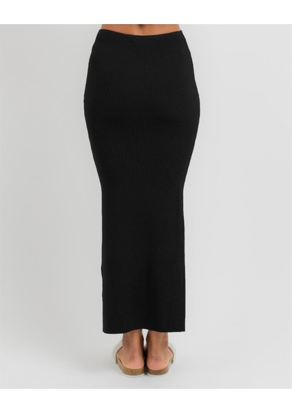Siyah Basic Uzun Triko Etek MG1813 modelleri