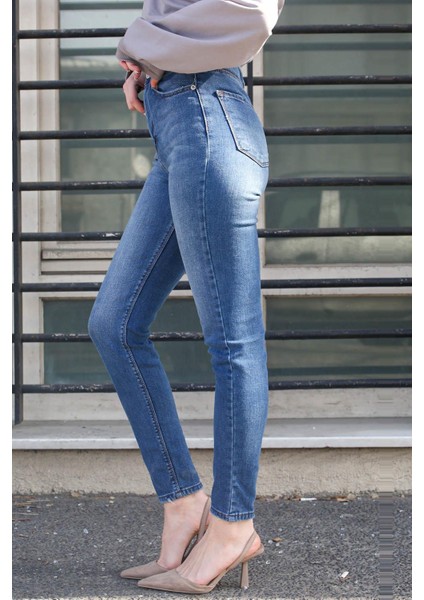 Mavi Yüksek Bel Skiny Fit Denim Kadın Jean MG1643