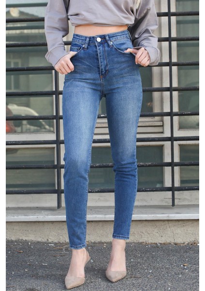 Mavi Yüksek Bel Skiny Fit Denim Kadın Jean MG1643