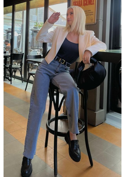 Açık Mavi Relaxed Fit Kadın Jeans MG1934 fırsatları