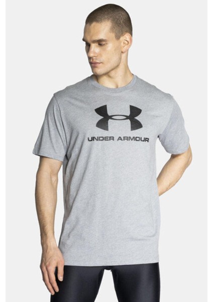 Sportstyle Logo Erkek Gri Tişört