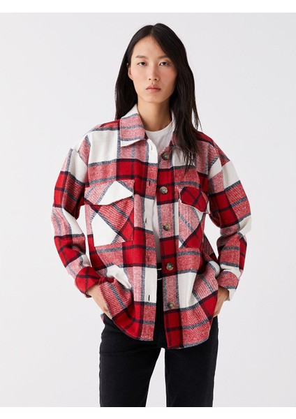 Lcw Vision Ekose Uzun Kollu Oversize Kadın Gömlek Ceket fiyatları