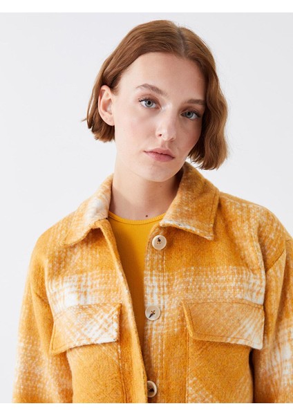 Lcw Vision Ekose Uzun Kollu Flanel Kadın Gömlek Ceket modelleri