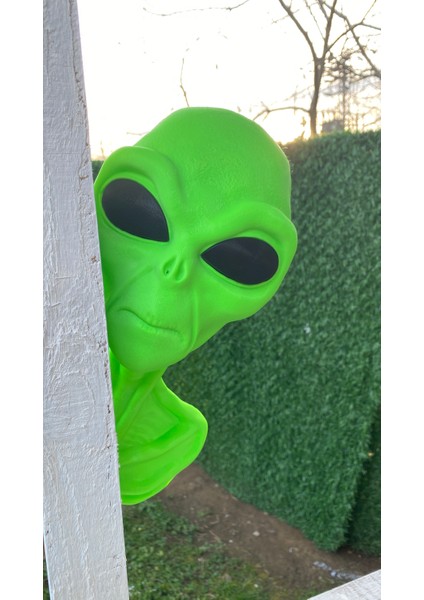 Alien Duvar Dekoru Uzaylı Duvar Dekorasyonu Alien Büst Gamer Dekorasyon