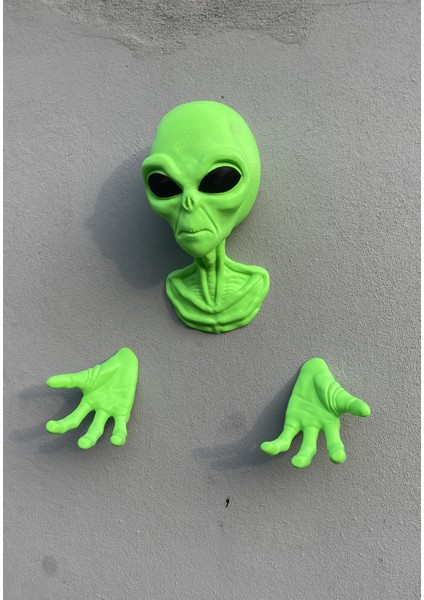 Alien Duvar Dekoru Uzaylı Duvar Dekorasyonu Alien Büst Gamer Dekorasyon fırsatları