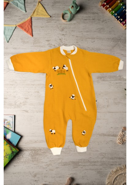 Be'calmonline - Organik Müslin - Uniseks - Uyku Tulumu - Hardal fiyatları