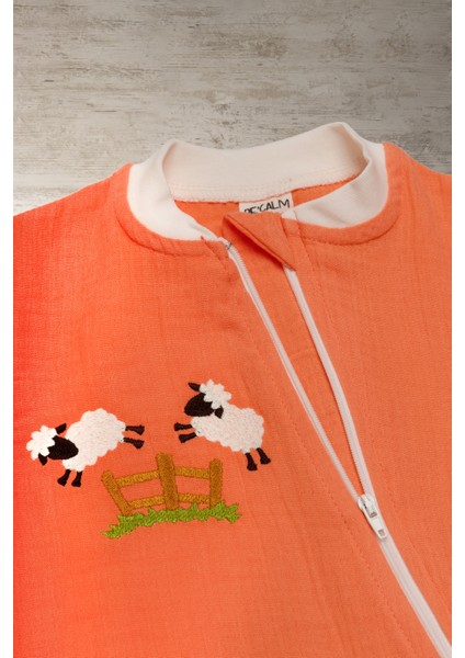 Be'calmonline - Organik Müslin - Uniseks - Uyku Tulumu - Turuncu modelleri