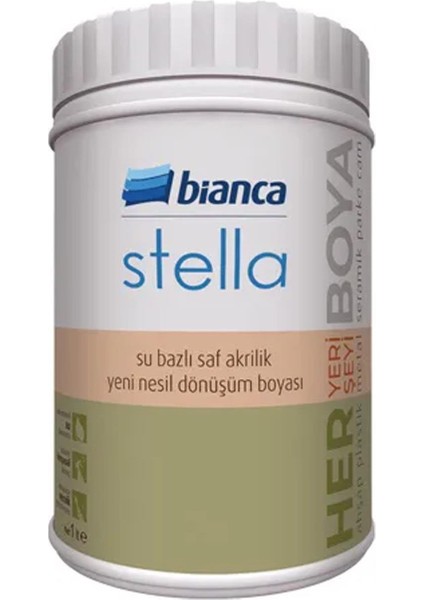 Bianca Stella Su Bazlı Saf Akrilik Boya Beyaz 1 kg