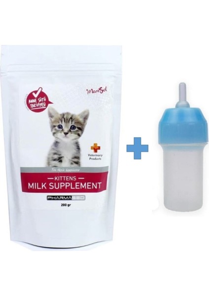 Yavru Kedi Süt Tozu + Biberon 40 ml Biberon Başlığı Yeşil