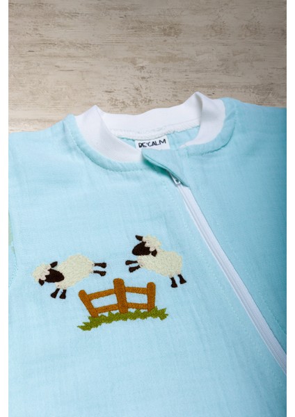 Be'calmonline - Organik Müslin - Uniseks - Uyku Tulumu - Mint modelleri